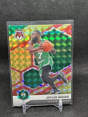 2020-21 Panini Mosaic Choice Fusion Red & Yellow Prizm /88 Jaylen Brown #155 • $9.99