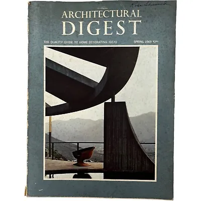 Architectural Digest Magazine 1969 Spring Back Issue Mid Century Design • $29.95