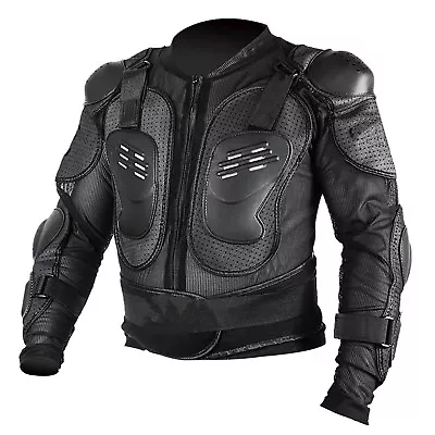 MX Black Racing Body Armour Armor Full Sport Jacket Gear ATV Quad Dirt Pit Bike  • $51.64