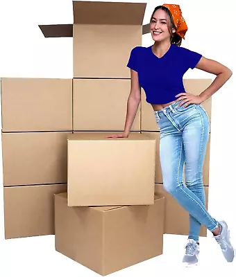  Large Cardboard Boxes 12 PACK -20  X 20  X 15  Sturdy Quality Affordable Cheap • $68.11