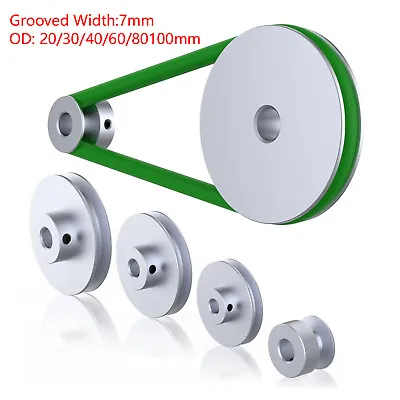 $24.65 • Buy V Grooved Pulley PU Round Belt Pulleys Aluminum For 6mm Width Belt OD 20mm-100mm