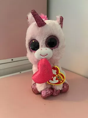 TY Valentines Beanie Boo Regular 6” Unicorn Darling • $15