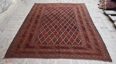 6'7 X 9 Handmade Afghan Tribal Mushvani Wool Area Rug 6x9 Persian Rug • $529