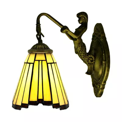 Tiffany Style Wall Sconce Lamp Fixture Stained Glass Wall Lamp Vintage Lighting • $69.99