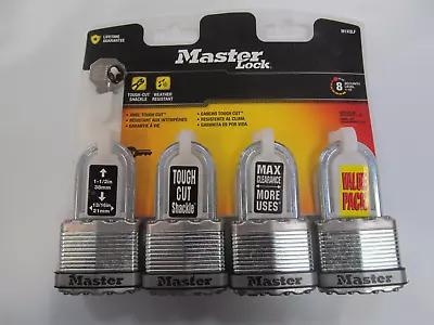 Master Lock Magnum 4-Pk Laminated Steel Padlock W/ Keys - M1XQLF (AX) • $23