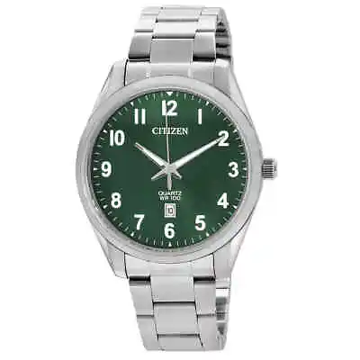 Citizen Quartz Green Dial Stainless Steel Men's Watch BI1031-51X • $75.90