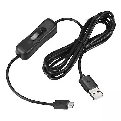 USB Cable With Switch USB Male To Micro USB Male Extension Cord 2M Black 2Pcs • $11.86