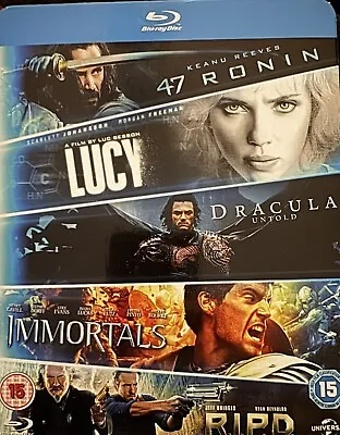 Lucy/Dracula Untold/47 Ronin/Immortals/R.I.P.D New Sealed Blu Ray Set • £9.89