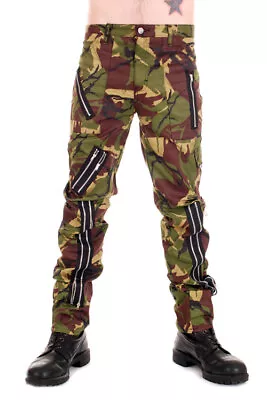 Tiger Of London Zip Bondage Camouflage Pants. Punk Rock • £35.99