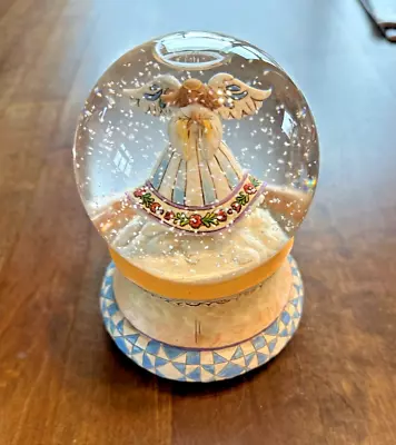 Jim Shore-Musical Snow Globe-Enesco Music Box-Angel On Wings • $50.82