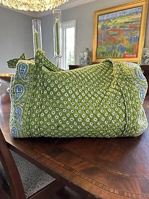 Vera Bradley Xl Duffel Bag Retired Pattern Vintage Green Daisy • $20