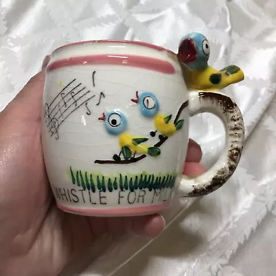 Vintage Whistle For Your Milk Cup Mug W/ Birds Ross Products Chase Japan  • $24.99