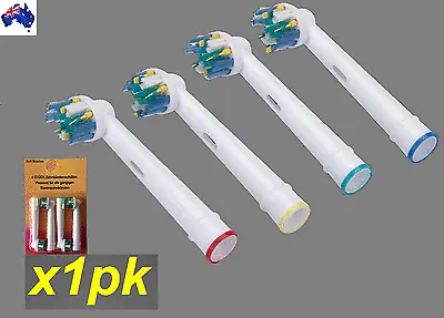 $5.10 • Buy Oral B Compatible Electric Toothbrush Replacement Brush Heads X4 - FLOSS ACTION