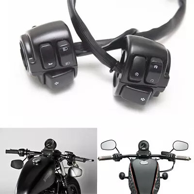 25mm Motorcycle 1  Handlebar Control Switch Housing Wiring Harness For Harley • $41.79