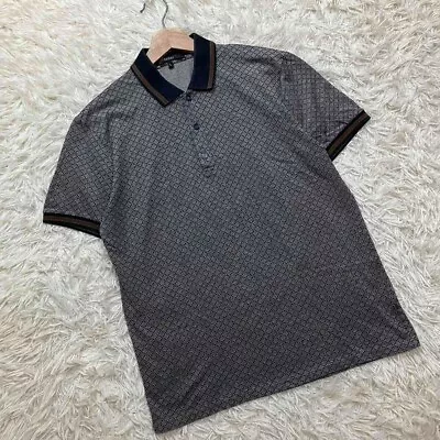 Gucci Polo Shirt Diamante Sherry Line L Gray Navy From Japan • $120