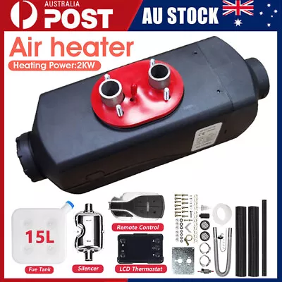 12V Diesel Air Heater LCD Thermostat 15L Oil Tank Diesel Heater Parking RC - 2KW • $90.99