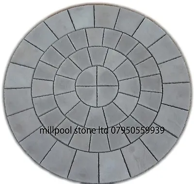 2.56m Charcoal Grey  Rotunda Circle Paving Pati0 Slab (delivery Exceptions ) • £250