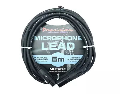 Precision Audio XLR To XLR Studio Stage Microphone Lead 5m MLEAD5 • $13.99