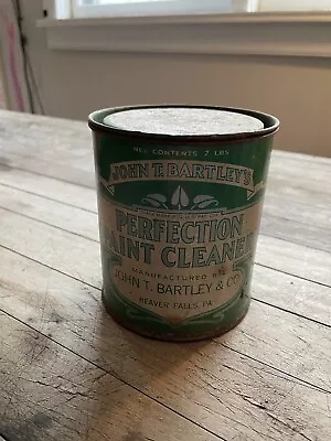 Vintage John T Bartley Paint Cleaner Can 2 Lbs  Full • $5