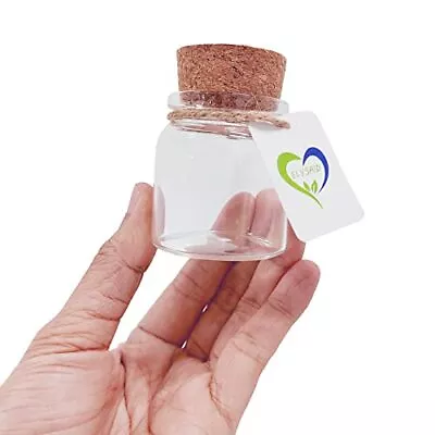 5pcs Of 50 Ml Small Glass Vials With Cork Tops Tiny Bottles Little Empty Jars 47 • $16.48