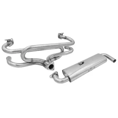 BUGPACK Stainless Steel Single Quiet Pack System 1600cc Type 1 Vw Bug/Ghia • $449.95