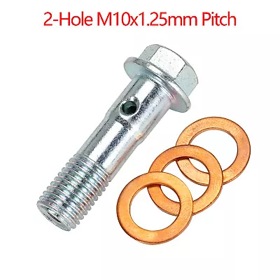 2-Hole M10 X1.25mm Pitch Double Banjo Bolt Washers Brake Caliper Master Cylinder • $6.99