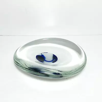 Vintage Art Glass Style Of Murano Small Bowl Plate Decorative Piece 5.5” • $18.99