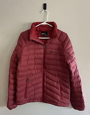 MARMOT Men's Brick Red Highlander Full Zip 700 Down Jacket Coat | Size Medium • $79