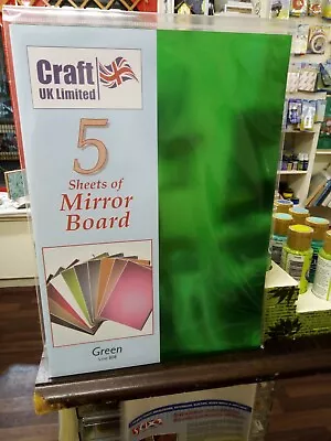 Craft UK 5 Sheets Mirror Board - Green 808 • £3.99