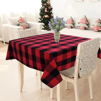 Cotton Big Red Check 2 Seater Table Cloth 90 X 90 CM Brand New. • £12.50