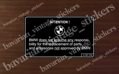 Teile Attention Sticker Decal Aufkleber 2121174 For BMW E30 E32 E34 E36 E39 E46 • $9.99