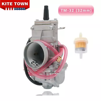 Carburetor For Mikuni TM32 32mm TM32-1 TM-32 TM32FS Flat Slide Smoothbore Carb • $77.99