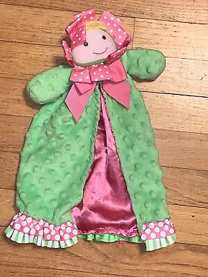 Mud Pie Mudpie Green Pink Minky Dot Girl Doll Security Blanket/Lovey HTF • $49.89