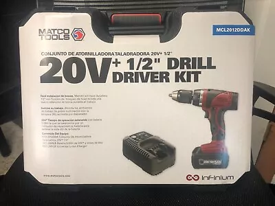 New Matco Tools 20V Cordless Infinium 1/2  Drill Driver Kit MCL2012DDAK • $449.99