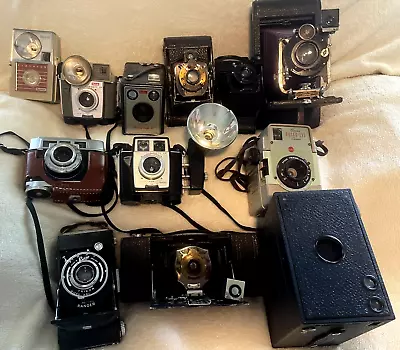 Huge Lot Of Antique Kodak Cameras! 12 Total Folding • $29