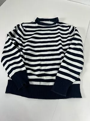 J. Crew Roll Neck Sweater Stripe Womens Sz XS Blue White Size Tag Missing • $13