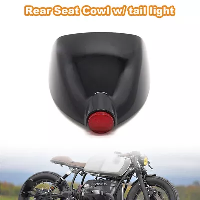 Rear Seat Cowl Cover With LED Light Motorcycle Lamp Fit For Scrambler Cafe Racer • $97.68