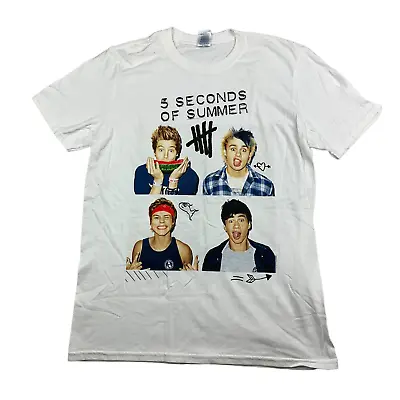 5 Seconds Of Summer Men's Crewneck S/S T-Shirt White • Medium • $20.58