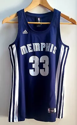 Adidas Memphis Grizzlies NBA Jersey Gasol 33 Tank WO Small NBA4her 7811W15 12/15 • $38.99