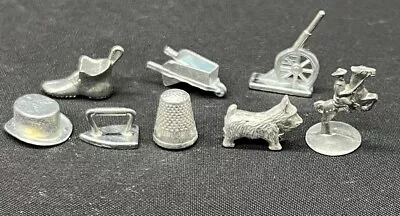 Original Vintage Monopoly Metal Game Pieces Replacement Tokens - Lot Of 8 • $10.99