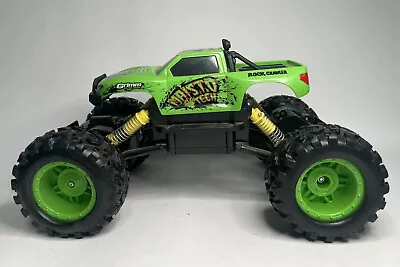 Maisto Tech Neon Green Remote Control Monster Truck Grim Rock Crawler - Tested • $19.95