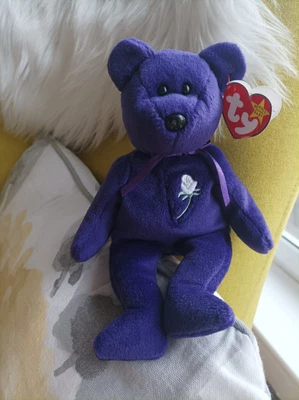 £0.99 • Buy TY Beanie Babies Princess Bear - Purple