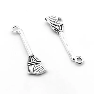 Tibetan Silver Charms Witches Broomstick Halloween 28mm X 8mm 10 Or 20pcs C289 • £2.50