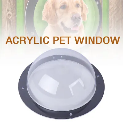 $26.32 • Buy USA Pet Dog Fence Window Cats Dogs Peek Bubble Durable Acrylic Clear Dome Window