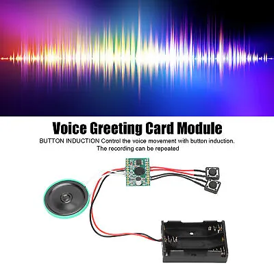 £10.08 • Buy 4 Minutes Greeting Card Sound Voice Music Recordable Recorder Board Chip Module