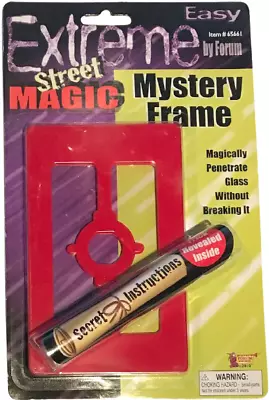 Mystery PENETRATION FRAME PENCIL THRU PLASTIC GLASS Card Magic Trick Pen Clear  • $12.89