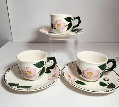 **READ** Vintage Villeroy & Boch Germany Wild Rose TeaCup Saucer Lot Coffee Tea • $28.99