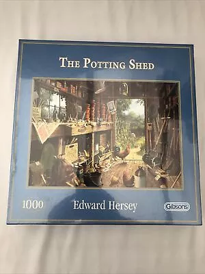 GIBSONS  1000 Piece JIGSAW PUZZLE  THE POTTING SHED By Edward Hersey. New Sealed • £10