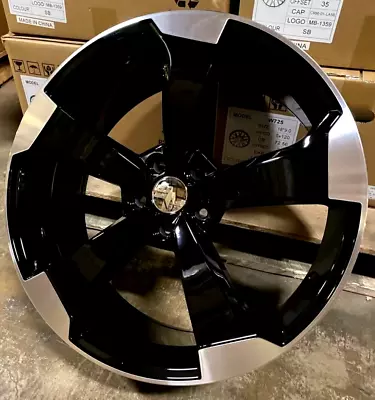 Set Of Four 17  Black Machine Rs6 Style Rims Wheels Fits Audi 5x112 Bolt Patt • $659.99