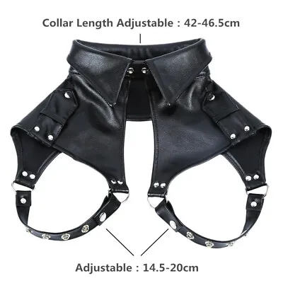 Male Sexy PU Leather Shoulder Belt Body Chest Harness Gothic Clubwear Costume UK • £16.98